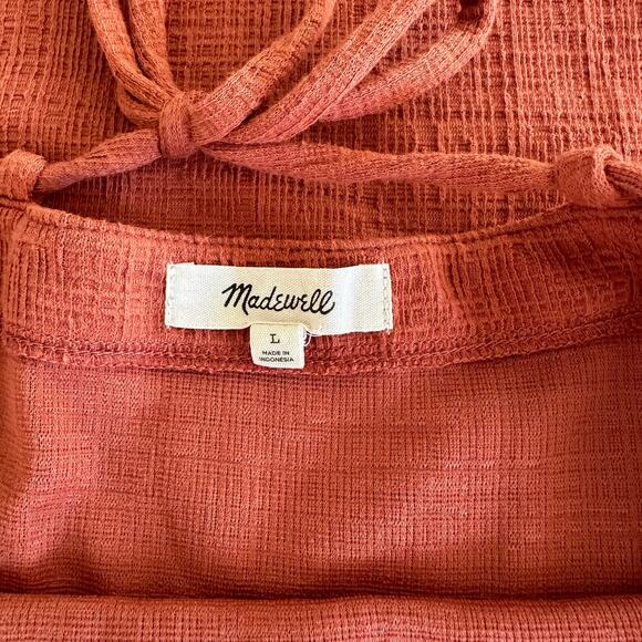 Madewell Burnt Orange Cotton Dress Jumper Size Large - Picture 6 of 15